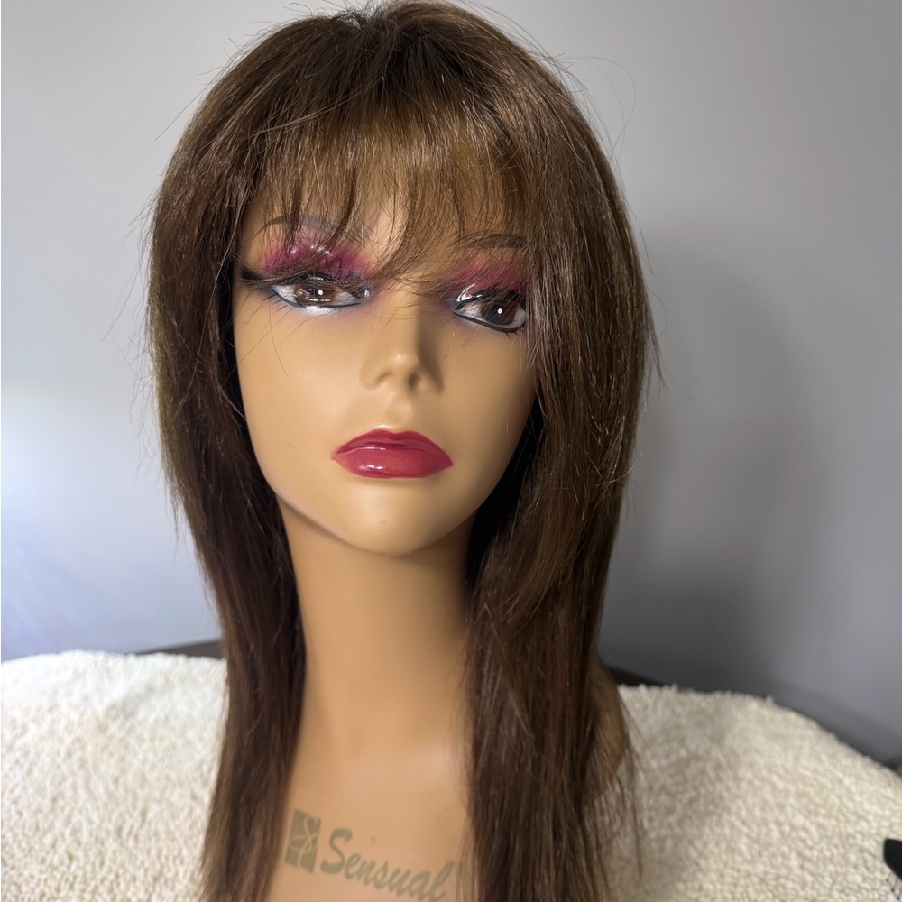Paula Young Veronica Long Straight Fringe Wig in Brown - Women's Synthetic Hair